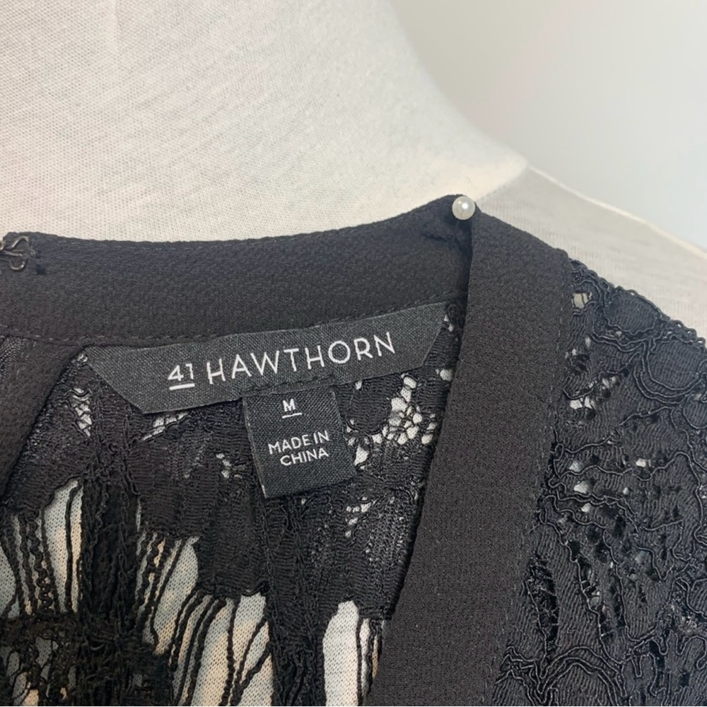 41 Hawthorn Black Lace Sleeveless Blouse – Size M - Picture 3 of 8